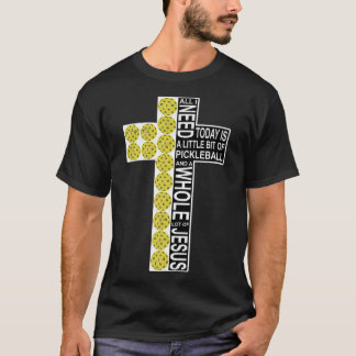 Alles wat ik nodig heb is Pickleball Jesus Distres T-shirt