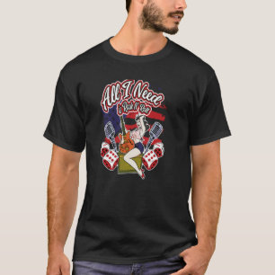 Alles wat ik nodig heb is Rock N'Roll Rockabilly T-shirt