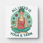 Alles wat ik nodig heb is Yoga en Yarne zin Fotoplaat (Voorkant)