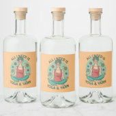 Alles wat ik nodig heb is Yoga en Yarne zin Likeurfles Etiket (Flessen)