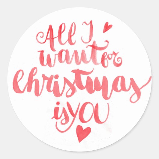 Alles wat ik voor Kerst stickers wil (Voorkant)