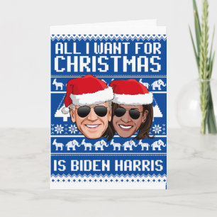 Alles wat ik voor Kerstmis wil is Biden Harris Kaa Kaart