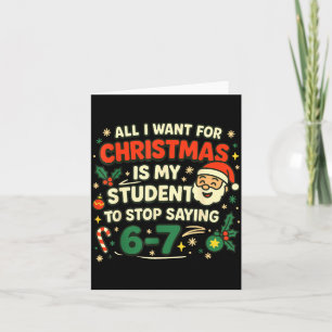 Alles wat ik voor Kerstmis wil is dat mijn student Kaart