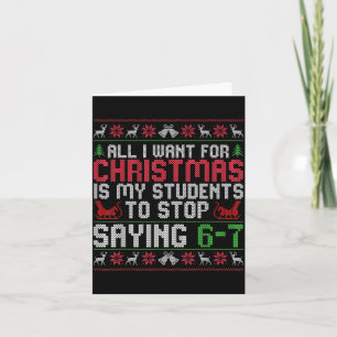 Alles wat ik voor Kerstmis wil is dat mijn student Kaart