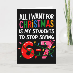 Alles wat ik voor Kerstmis wil is dat mijn student Kaart