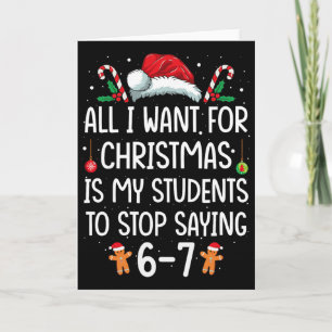 Alles wat ik voor Kerstmis wil is dat mijn student Kaart