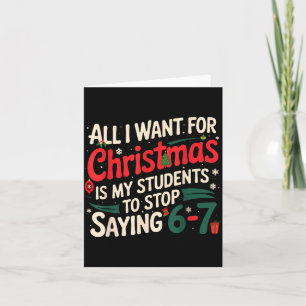 Alles wat ik voor Kerstmis wil is dat mijn student Kaart