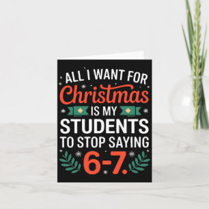 Alles wat ik voor Kerstmis wil is dat mijn student Kaart