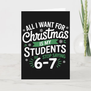 Alles wat ik voor Kerstmis wil is dat mijn student Kaart