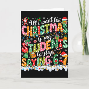 Alles wat ik voor Kerstmis wil is dat mijn student Kaart