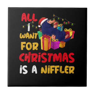 Alles wat ik voor Kerstmis wil is een niffler Merr Tegeltje