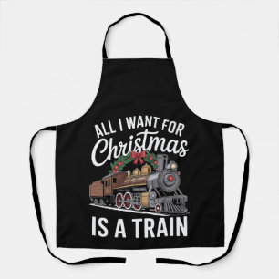 Alles wat ik voor kerstmis wil is een treinstoomlo schort