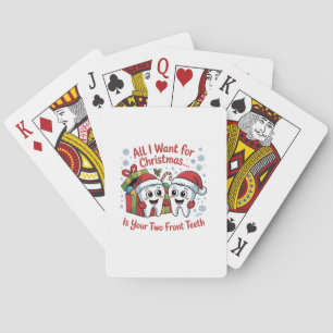 Alles wat ik voor Kerstmis wil is je twee voortand Pokerkaarten