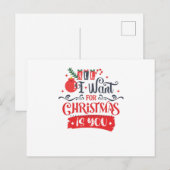Alles wat ik voor Kerstmis wil is jou Briefkaart (Voorkant / Achterkant)