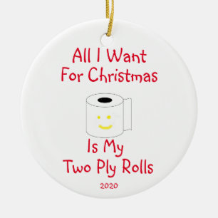 Alles wat ik voor Kerstmis wil is mijn twee pols Keramisch Ornament