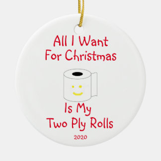 Alles wat ik voor Kerstmis wil is mijn twee pols Keramisch Ornament