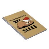 Alles wat ik voor Kerstmis wil is Slaap, Slapende  Notitieboek (Rechterzijde)