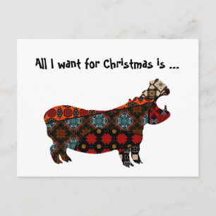 Alles wat ik voor Kerstmis wil kerstkaart Feestdagenkaart