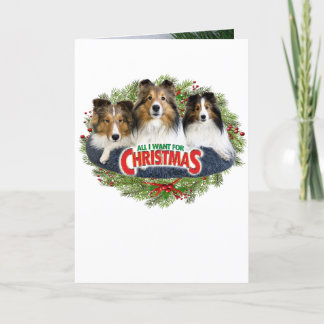 "Alles wat ik voor Kerstmis wil" - Kerstkaart voor Feestdagen Kaart