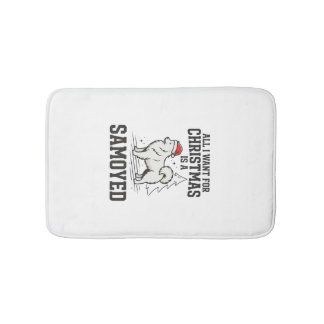 Alles wat ik voor Kerstmis wil Samoyed hond Badmat