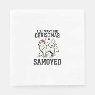 Alles wat ik voor Kerstmis wil Samoyed Hond Servet