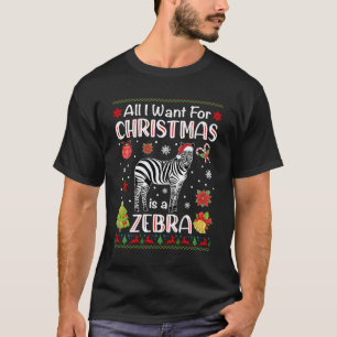 Alles wat ik wil is een Zebra voor Kerstmis, lomp T-shirt