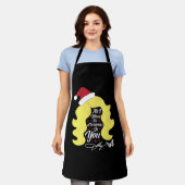 Alles wat ik wil kerst dolly pruik schort (Gedragen)