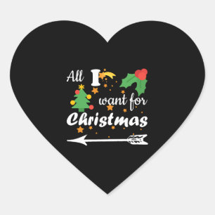 Alles wat ik wil voor Christmas Couple Shirt Hart Sticker