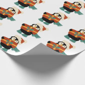 Alles wat ik wil voor de  kerstpinguïn cadeaupapier (Hoek)