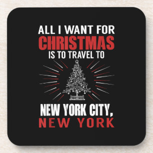 Alles wat ik wil voor kerst reizen naar New York C Bier Onderzetter