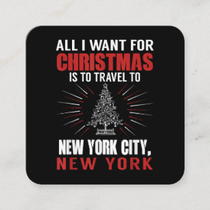 Alles wat ik wil voor kerst reizen naar New York C Vierkante Visitekaartje