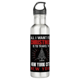 Alles wat ik wil voor kerst reizen naar New York C Waterfles