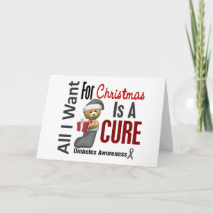 Alles wat ik wil voor kerstdiabetes feestdagen kaart