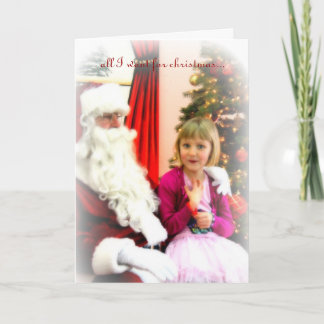 Alles wat ik wil voor Kerstmis Feestdagen Kaart