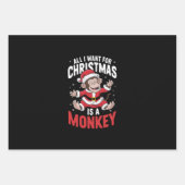 Alles wat ik wil voor Kerstmis is een apenliefhebb Inpakpapier Vel (Voorkant)