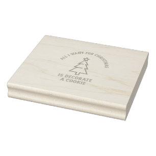 Alles wat ik wil voor kerstmis is een koekje versi rubberstempel