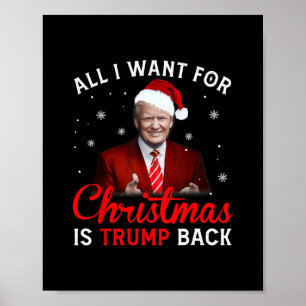 Alles wat ik wil voor Kerstmis is Trump terug en n Poster
