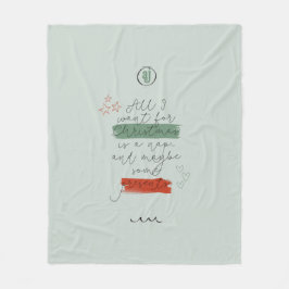 Alles wat ik wil voor Kerstmis Sage Fleece Deken