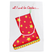 Alles wat ik wil voor kerststop medium cadeauzakje (Achterkant)