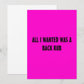 ALLES WAT IK WILDE WAS EEN MASSAGE (Voorkant / Achterkant)