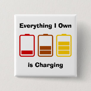 Alles wat ik zelf in rekening breng vierkante button 5,1 cm