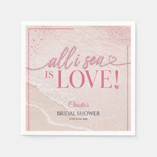 Alles wat ik zie is liefde Roze Bruiloftsfeest Ser Servet