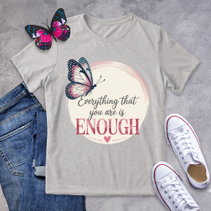 Alles wat je bent is genoeg vlindergrafisch T-shir Tri-Blend Shirt