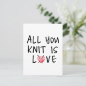 Alles wat je breekt is liefde met een hartvormig r briefkaart (Staand voorkant)