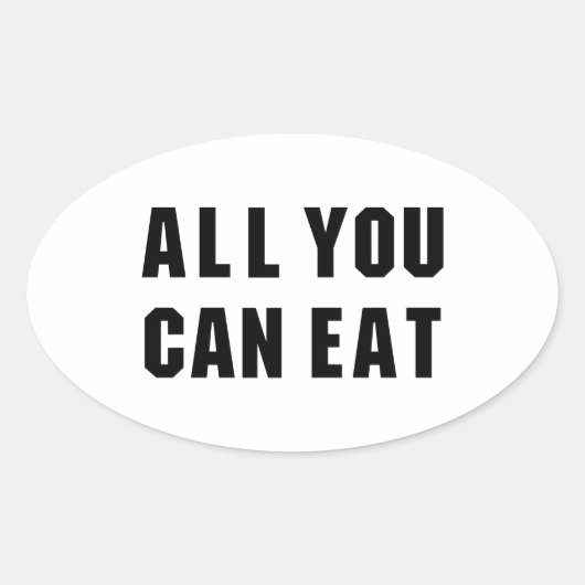 ALLES WAT JE KUNT ETEN OVALE STICKER (Voorkant)