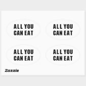 ALLES WAT JE KUNT ETEN OVALE STICKER (Vel)