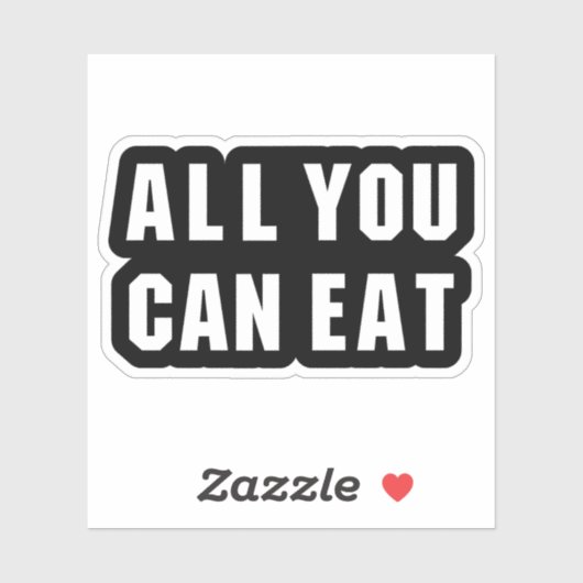 ALLES WAT JE KUNT ETEN STICKER (Vel)