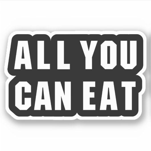 ALLES WAT JE KUNT ETEN STICKER (Voorkant)
