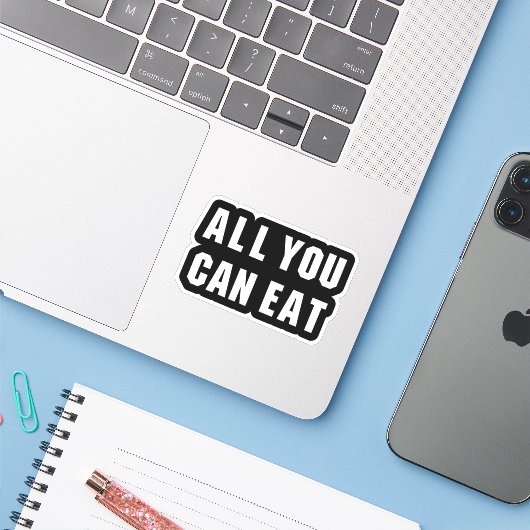 ALLES WAT JE KUNT ETEN STICKER (Laptop met iPhone)