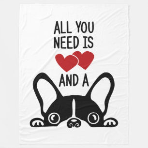 Alles wat je nodig hebt, Boston Terrier Fleece Deken
